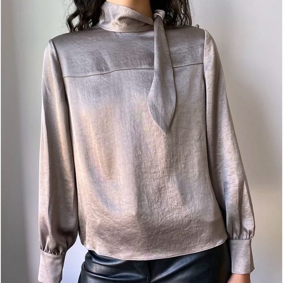 ARITZIA WILFRED Trapeze Blouse in Pine Bark - Picture 4 of 15